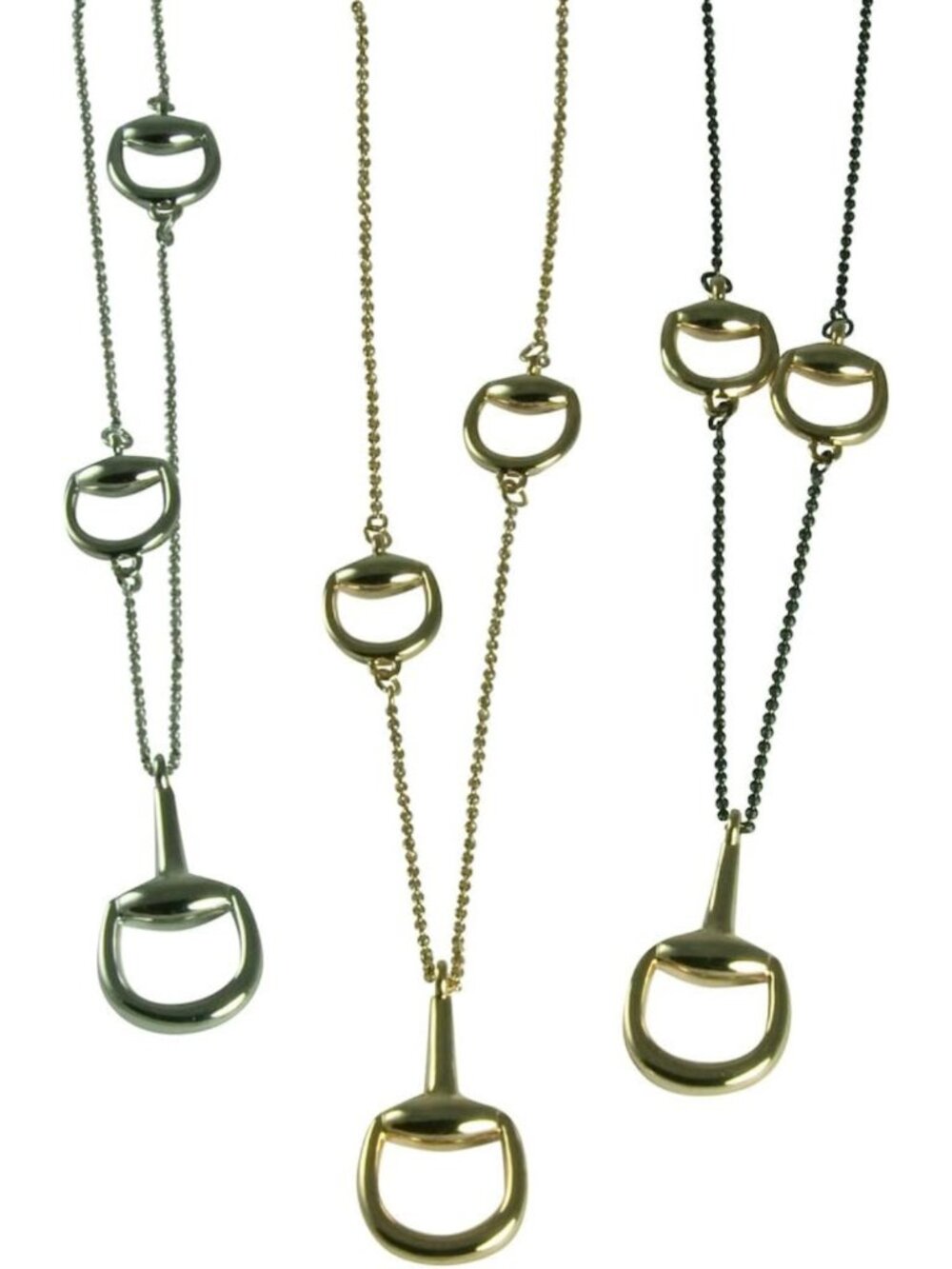 Designer Inspired Silver Horse Bit Necklace - Elegant Equestrian Jewelry